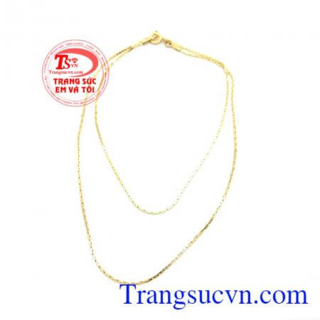 Dây chuyền nữ thanh lịch là sản phẩm vàng 18k cao cấp, bảo hành 12 tháng, giao hành nhanh trên toàn quốc.