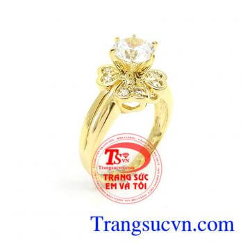 Nhẫn Nữ Đính Đá Thời Trang vàng 18k kiểu dáng đẹp, chất lượng cao