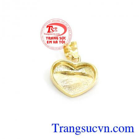 mặt dây chuyền nhẹ nhàng tinh tế phù hợp mọi loại dây chuyền khác nhau,Mặt Dây Trái Tim Nhỏ Xinh