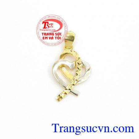 Mặt Dây Chuyền Nữ Sang Trọng vàng 10k bền đẹp, thương hiệu uy tín Em Và Tôi,Mặt Dây Chuyền Nữ Sang Trọng