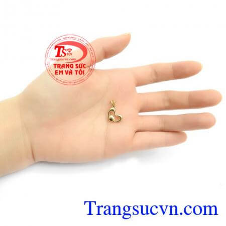 Thích hợp làm quà tặng cho người thân và bạn bè,Mặt Dây Trái Tim Trang Nhã