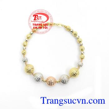 Vòng Bi Vàng Nhập Khẩu Ý bằng vàng 18k bền đẹp, chất lượng.