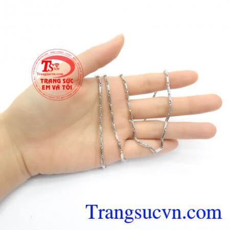 Dây Chuyền Vàng Trắng Nhập Khẩu Ý