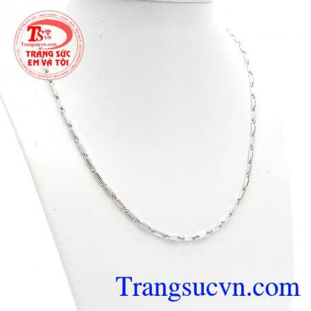 Dây Chuyền Vàng Trắng Nhập Khẩu Ý vàng 18 kiểu dáng độc đáo, cá tính cho phái mạnh