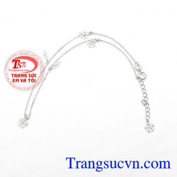 Lắc Chân Ý Vàng Trắng Nhỏ Xinh