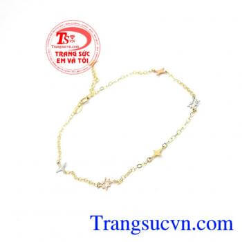 Lắc Chân Ý Sang Trọng Tinh Tế nhập khẩu từ Italy với kiểu dáng mới lạ, độc đáo mang đến nét trẻ trung, quý phái cho người đeo.