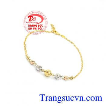 Lắc Chân Bi Ý Phong Cách kiểu dáng đẹp, chất lượng cao, Lắc chân vàng tây 18k,