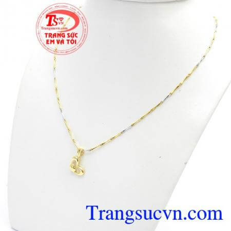 Thích hợp làm quà tặng cho người thân và bạn bè,Bộ Dây Chuyền Vàng Tây Tinh Tế