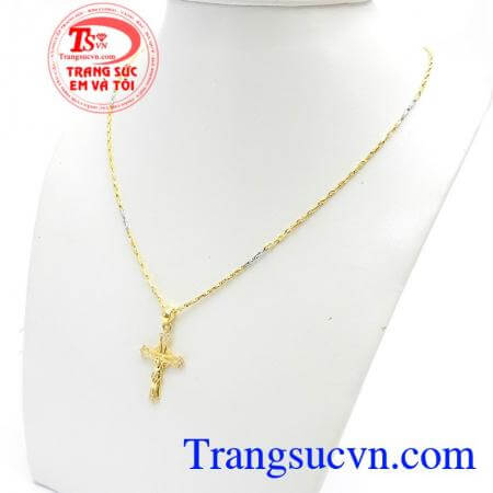 Thích hợp làm quà tặng cho người thân và bạn bè,Bộ Dây Chuyền Mặt Dây Thánh Giá