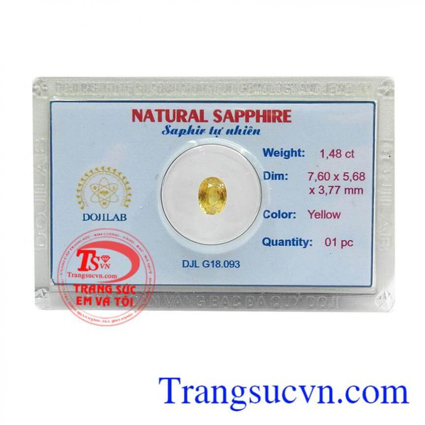 Viên Saphire vàng sang trọng
