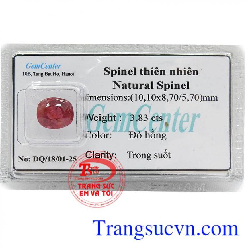 Viên đá quý Spinel đỏ hồng