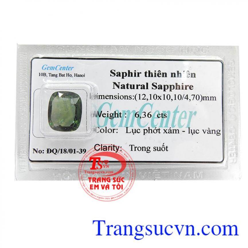 Viên đá quý Sapphre thiên nhiên