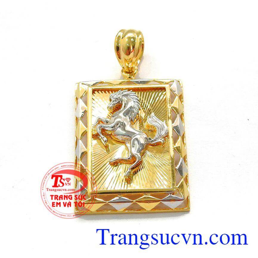 Mặt dây nam ngựa vàng