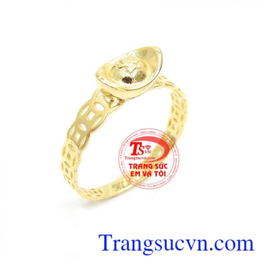 Nhẫn kim tiền chiêu tài lộc