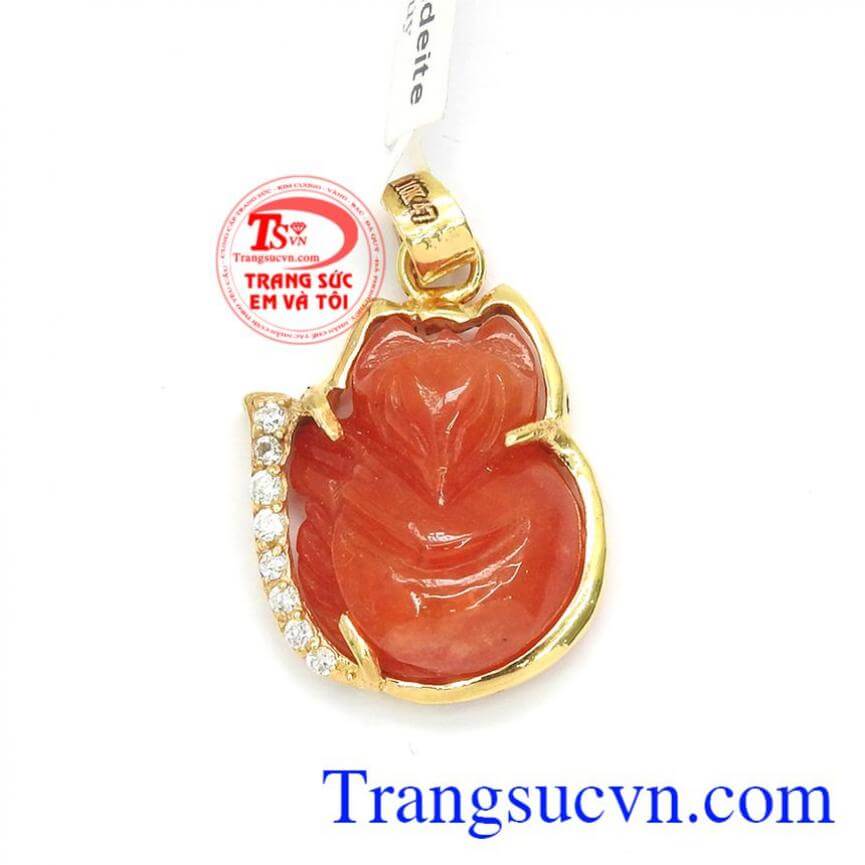 Mặt Dây Hồ Ly Bọc Vàng Phong Thủy