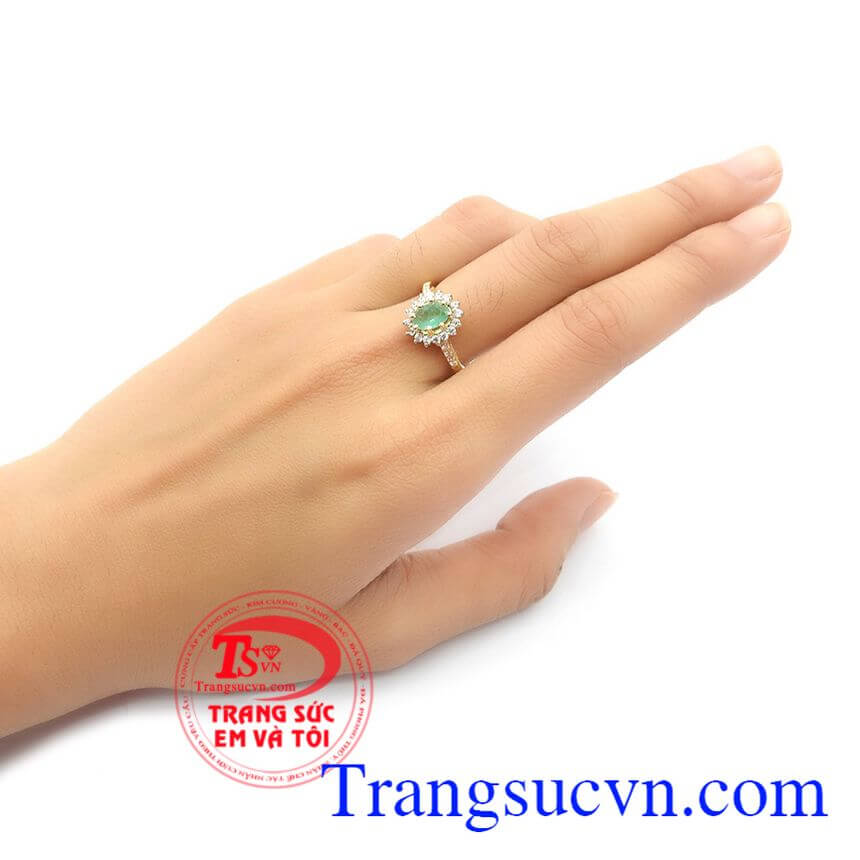 Nhẫn nữ đá quý emerald