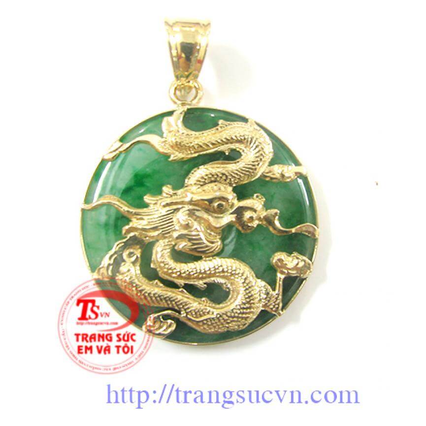 Mặt dây nam hình rồng vàng 14K