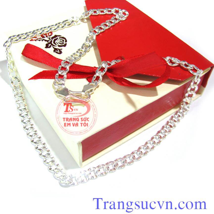Dây chuyền nam bạc đẹp mới
