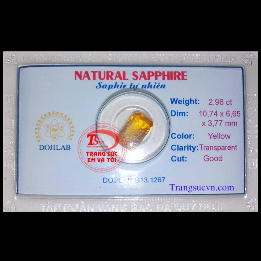 Saphire vàng - Natural Yellow Sapphire