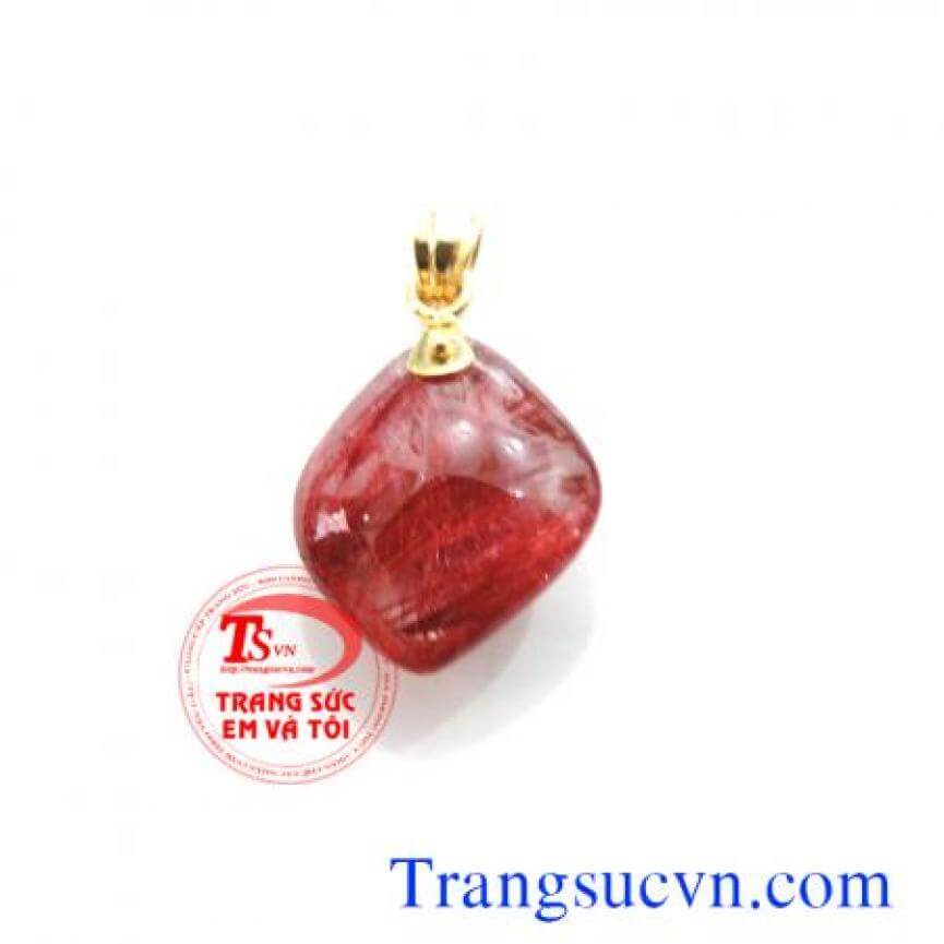 Thạch anh tóc đỏ móc vàng