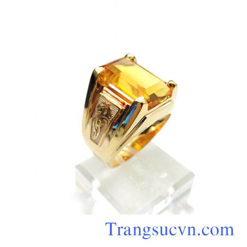 Nhẫn thạch anh vàng đẹp