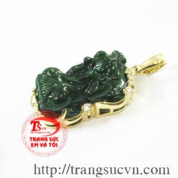 Mặt tỳ hưu vàng 18k