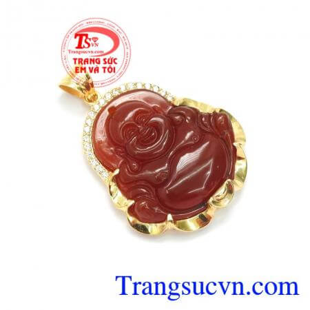 Mặt Dây Di Lặc Phong Thủy bọc vàng kiểu dáng đẹp, chất lượng cao