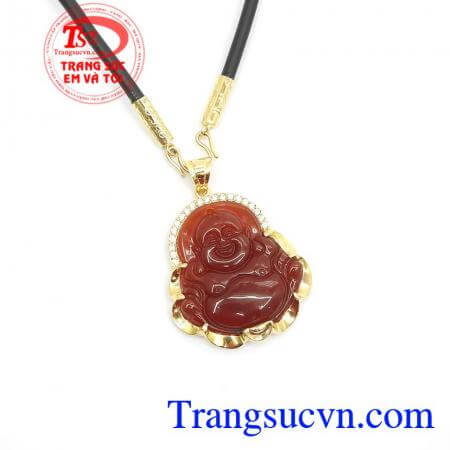 Mặt dây chuyền nam chạm khắc bọc vàng 14k sáng bóng đảm bảo chất lượng hợp thời trang, sang trọng và phong thủy