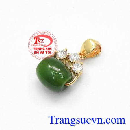 Mặt dây ngọc bích bọc vàng,Mặt Dây Chuyền Ngọc Bích Mới