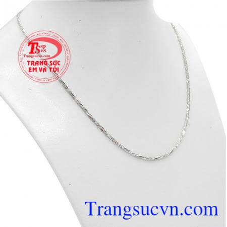 Dây chuyền vàng trắng tết bảo hành 18 tháng, giao hàng nhanh trên toàn quốc.