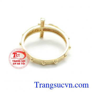 Nhẫn Thánh Giá Vàng Tây