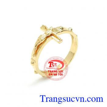 Nhẫn Thánh Giá Vàng Tây chế tác theo công nghệ cao, đường nét tinh xảo ,