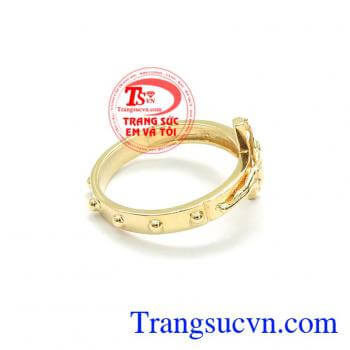 Nhẫn Thánh Giá Vàng Tây