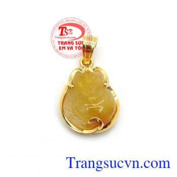 Mặt dây hồ ly quyến rũ là sản phẩm hồ ly bọc vàng sang trọng mang lại nhiều may mắn, tình duyên cho người đeo,Mặt dây hồ ly quyến rũ