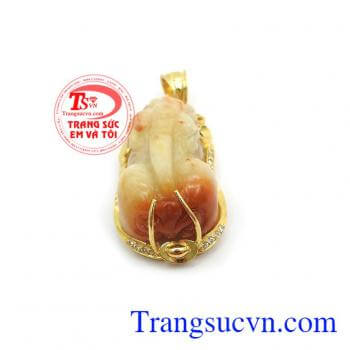 Mặt dây chuyền nam chạm khắc bọc vàng 10k sáng bóng đảm bảo chất lượng hợp thời trang, sang trọng và phong thủy