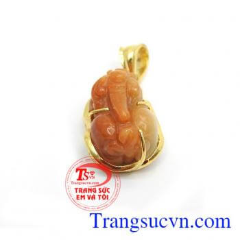 Mặt dây chuyền nam chạm khắc bọc vàng 10k sáng bóng đảm bảo chất lượng hợp thời trang, sang trọng và phong thủy