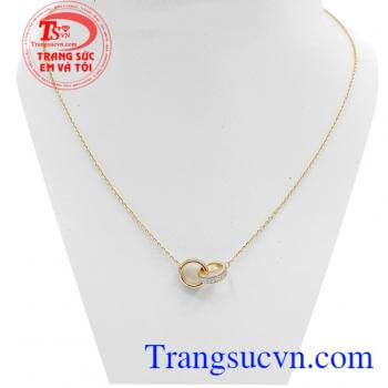 Bộ dây chuyền xinh xắn là sản phẩm vàng Italy,Bộ dây chuyền xinh xắn