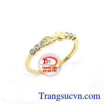 Nhẫn nữ vàng tây dành cho phái đẹp phù hợp làm quà tặng sinh nhật hoặc trong các dịp ý nghĩa