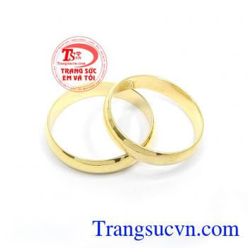 Nhẫn Cưới Hạnh Phúc Uyên Ương vàng 10k bền đep, sáng bóng