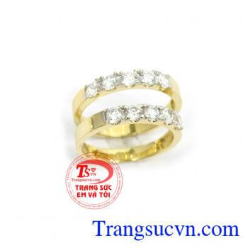 Nhẫn Cưới Tình Yêu Vàng Son nhập khẩu Hàn Quốc, Nhẫn cưới vàng 10k