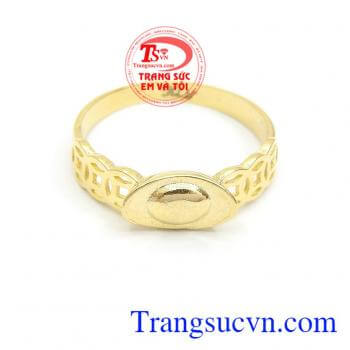 Nhẫn kim tiền thịnh vượng bảo hành 6 tháng, giao hàng nhanh trên toàn quốc