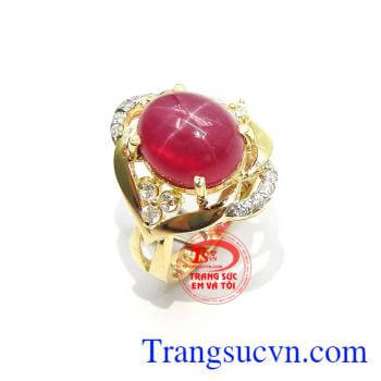 Nhẫn Nữ Vàng Tây May Mắn chế tác đẹp,kiểu dáng sang trọng, quý phái cho phái đẹp