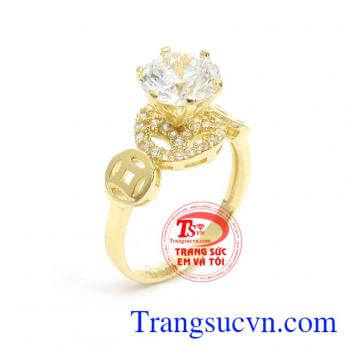 Nhẫn nữ kim tiền đẹp