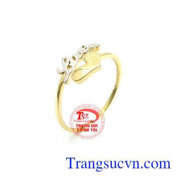 Nhẫn Nữ Trái Tim Love U kiểu dáng phù hợp phong cách phái đẹp, chế tác nhẹ nhàng, dịu dàng phù hợp nhiều phong cách thời trang mới