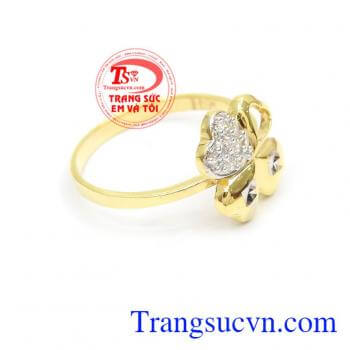 Nhẫn cỏ 4 lá xinh xắn bảo hành 6 tháng, giao hàng nhanh trên toàn quốc