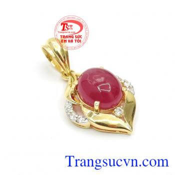Mặt Dây Nữ Ruby Cá Tính chế tác tinh xảo phù hợp nhiều loại dây chuyền và phong cách thời trang khác nhau,Mặt Dây Nữ Ruby Cá Tính