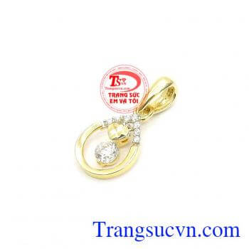 Thích hợp làm quà tặng cho người thân hoặc bạn bè,Mặt Dây Nữ Hàn Quốc Đính Đá