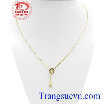 Bộ Dây Chuyền Nữ Xu Hướng vàng 10k bền đẹp, chất lượng thương hiệu Em Và Tôi uy tín,Bộ Dây Chuyền Nữ Xu Hướng