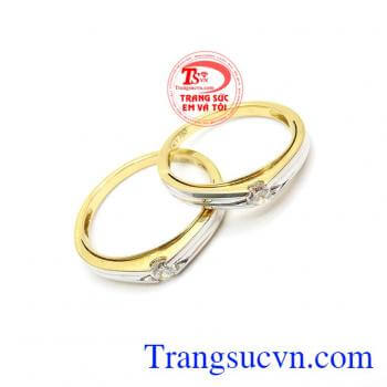 Nhẫn cưới vàng vàng tây đẹp sang trọng kinh tế cho đôi bạn trẻ