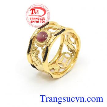 Nhẫn Nam Lông Đuôi Voi Ruby